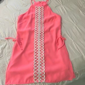 Lilly Pulitzer pink romper worn twice size 4